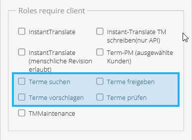 Benutzerrollen für das TermPortal